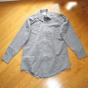 Men's Mantles Gray Dress Shirt Size 14 1/2